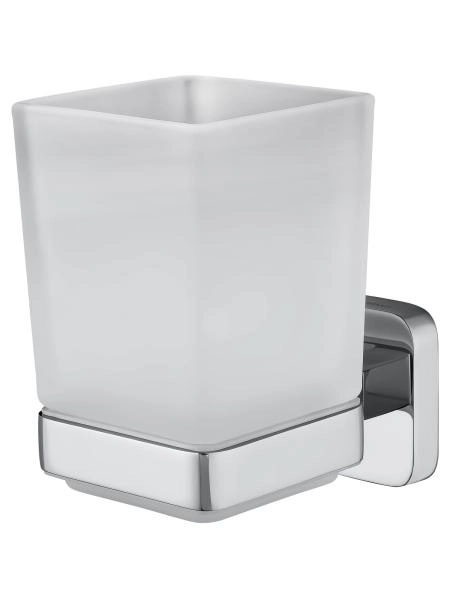 Стакан для зубных щеток с держателем WONZON & WOGHAND STILL, Хром (WW-6621)