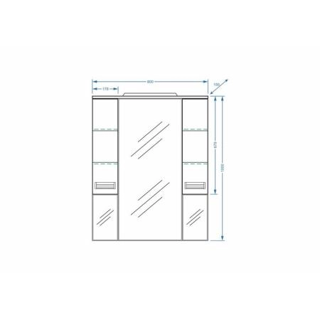 Зеркало-шкаф Stella Polar Фиора 80/С