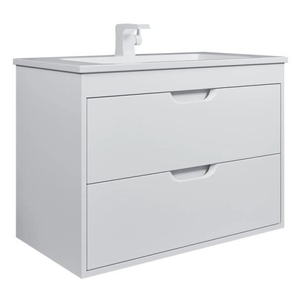 Тумба под раковину для ванной Uperwood Modul 80 см, подвесная, матовая, белая
