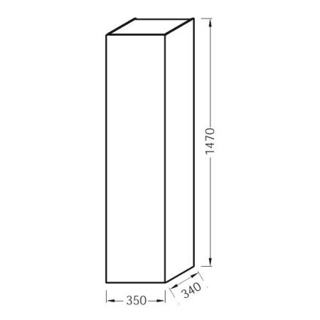 Пенал Jacob Delafon ODEON UP EB998RU-J5 35 см подвесной цвет глянцевый белый