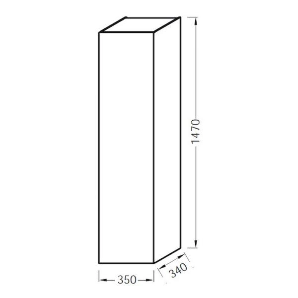 Пенал Jacob Delafon ODEON UP EB998RU-J5 35 см подвесной цвет глянцевый белый