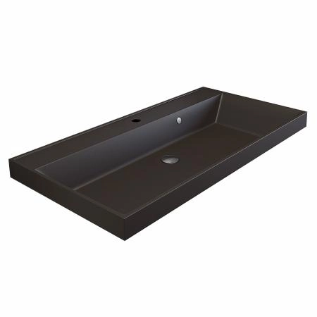 Раковина кварцевая Uperwood Classic Quartz 90 см, коричневая матовая, трюфель
