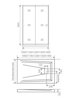 Душевая дверь GOOD DOOR LIRA WTW-100-C-CH 100 прозрачное