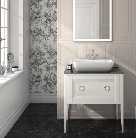 Раковина Kerama Marazzi PLAZA ПЛАЗА PLR.wb.55.1 накладная 55, белая глянцевая