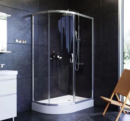 Душевой уголок 120x80 см, без поддона AM.PM Like W83G-302U120CT стекло прозрачное, профиль глянцевый хром