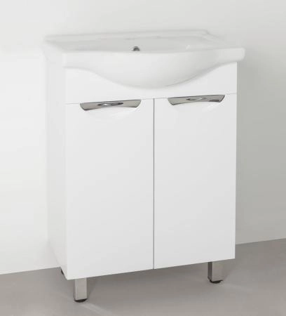 Тумба под раковину Style Line Elfante Жасмин 60 напольная с дверками, белая