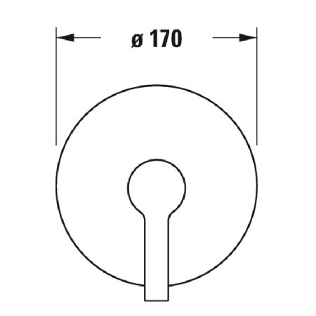 Duravit B.2 Смеситель для душа, встраиваемый, цвет: хром
