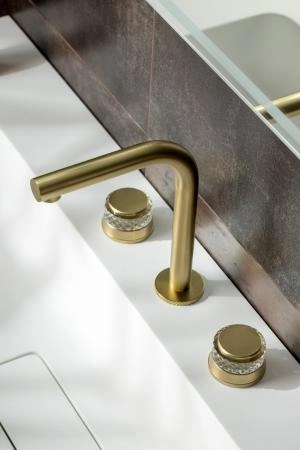 Смеситель на столешницу Boheme AURA на 3 отв. MAT GOLD 152-MG-A