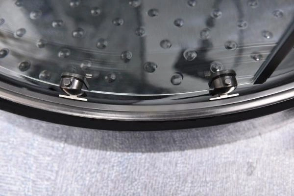 Душевая кабина Esbano 80x80 черный профиль полукруг стекло прозрачное ESKBB80CR