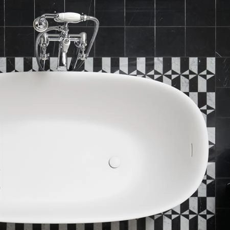 Devon&Devon Dove Ванна отдельностоящая, 170.5х85 см, из White tec plus, на ножках, с донным клапаном, цвет: белый