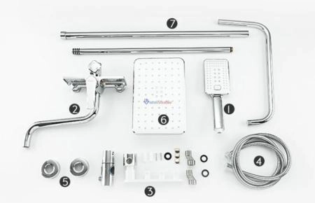 Душевая система Frap F24002 хром для ванны