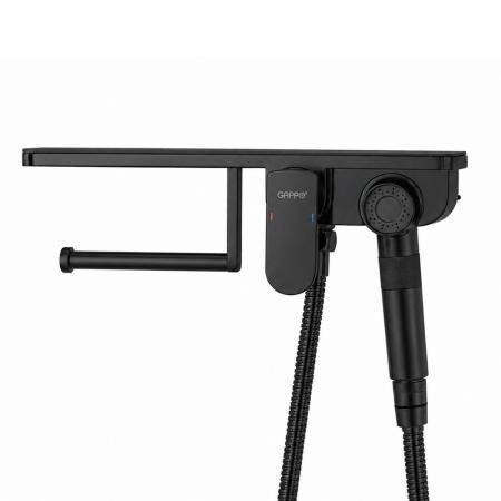 Гигиенический душ GAPPO G7295-16 со смесителем и полочкой, черный