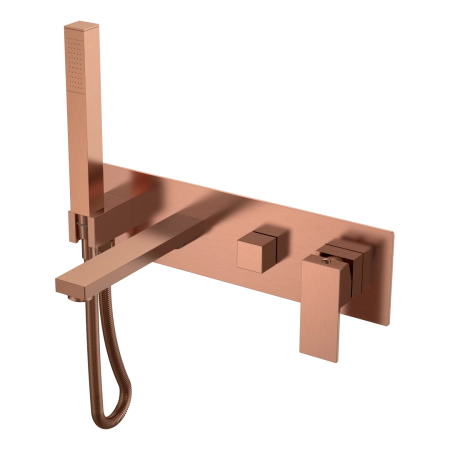 Смеситель для ванны Boheme встроенный Qubic Copper Brushed 474-2-CB