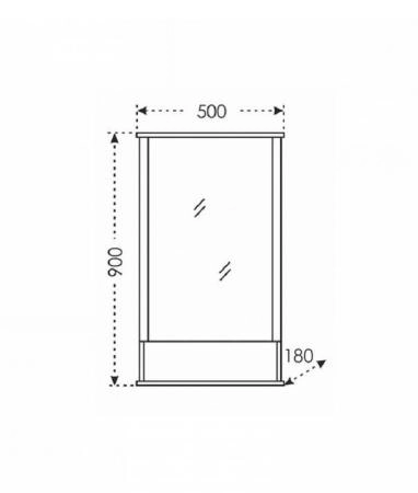 Зеркальный шкаф Санта Вегас 50 см 700177