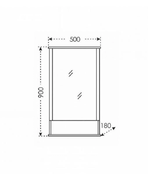 Зеркальный шкаф Санта Вегас 50 см 700177