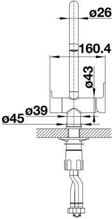 Смеситель Blanco TRIMA 526264 антрацит гранит для мойки