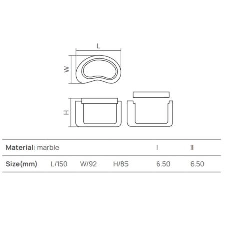 Dea Design Marble Контейнер с крышкой, 15х9.2хh8.5см., настольная, из мрамора, цвет: Statuario White