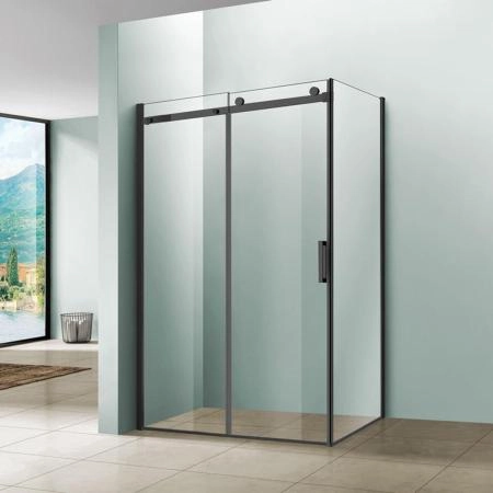 Душевой уголок Vincea Como VSR-1C1012CLB, 1200*1000, черный, стекло прозрачное
