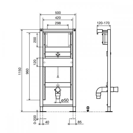 Инсталляция Oli URINAL 136179 для писсуаров