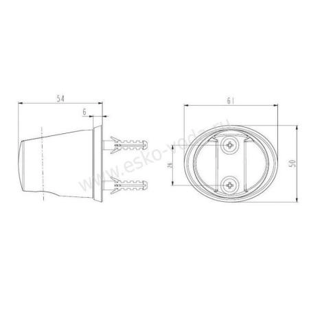 Держатель ESKO SH105 для душа, хром