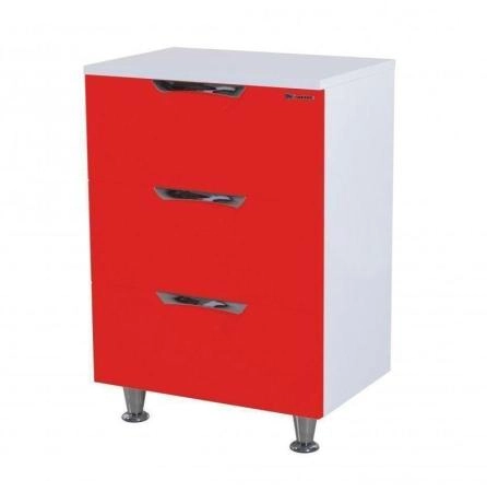 Тумба под раковину Bellezza Лагуна 60 напольная с 3 ящ. красная