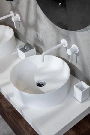 Раковина Boheme LV204 Corian Matt White 40*13см 819-MW