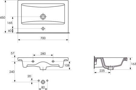 Тумба Corozo Омаха 70 Z2, белый / металлик, Сомо 70 / Фостер 70(раковина отдельно)