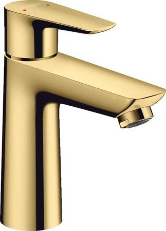Hansgrohe 71710990 Talis E Cмеситель для раковины 110 мм, со сливным гарнитуром, полированное золото