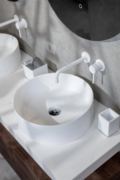 Раковина Boheme LV204 Corian Matt White 40*13см 819-MW