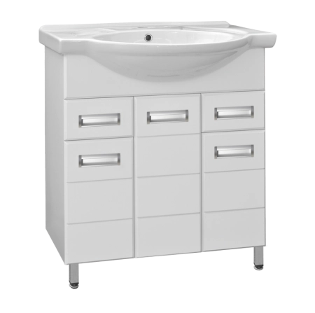 Тумба под раковину Style Line Elfante Ирис 75 (2 ящ.) напольная с ящиками, белая