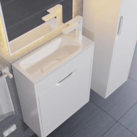 Тумба под раковину для ванной Uperwood Modul 50 см, подвесная, матовая, белая