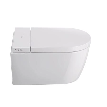 Duravit Starck f Pro Compact Комплект унитаз-биде, Сиденье для унитаза-биде SensoWash #612001012000310 и унитаз Duravit Rimless #2510092000, цвет: белый