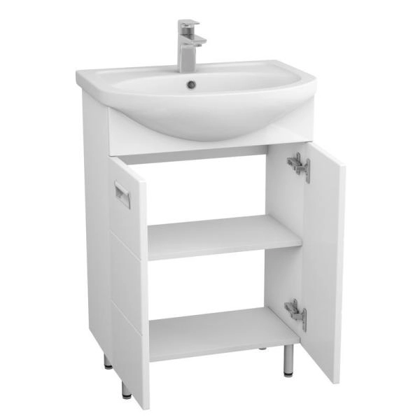 Тумба UNCORIA Рейн 55 белая, под умывальник Уют белая
