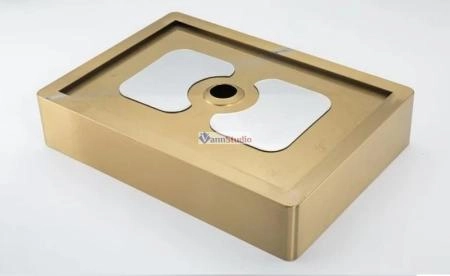 Раковина Gappo GX401-3 51x36 Cатин золотой нерж.сталь на столешницу