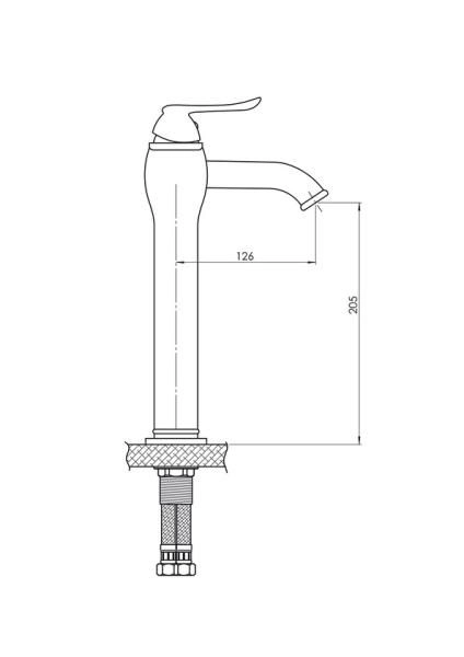 Смеситель для раковины GPD TAURO MSL150 хром