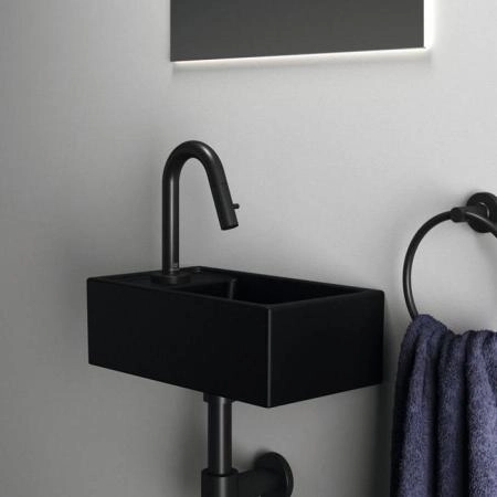 Ideal Standard i.life S Раковина 37х21xh12см., подвесная, с 1 отв., Sx, без перелива, цвет: чёрный матовый