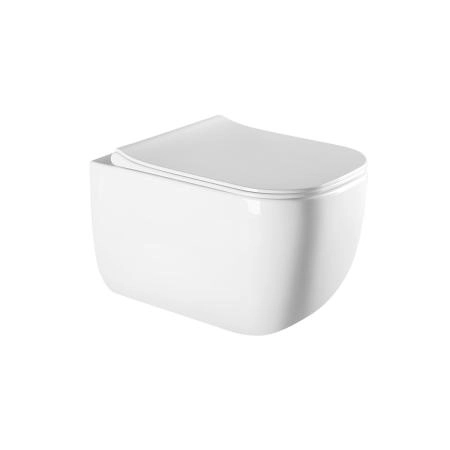 Унитаз подвесной Vincea Form VT1-35 безободковый, цвет белый, ультратонкое soft-close сиденье