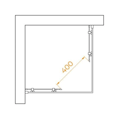 Душевой уголок RGW PA-030B Passage 70x70 Черный матовый прозрачное