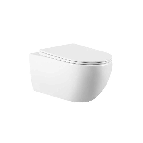 Унитаз подвесной Vincea Evo VT1-34 безободковый, цвет белый, ультратонкое soft-close сиденье