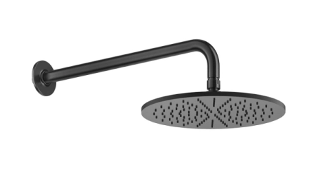 Gessi Inciso Shower верхний душ Ø300 мм, шарнирный, на 1/2”, с защитой от известкового налёта, цвет Matte Black
