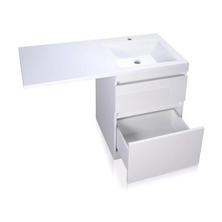 Тумба напольная Style Line Даллас 120, Люкс белая, PLUS