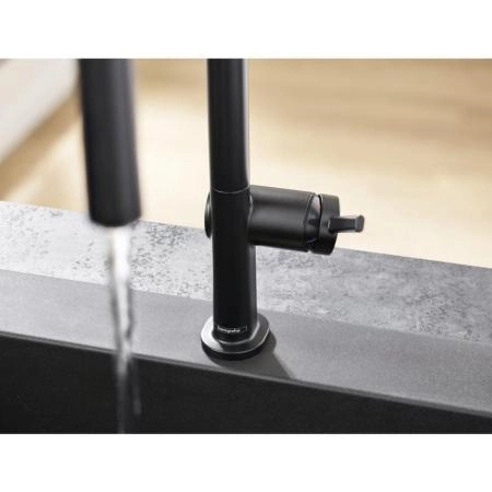 Hansgrohe 72800670 Talis M54 Смеситель для кухни 210 мм, выдвижной излив, 2 режима матовый черный