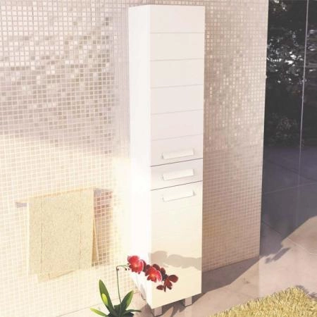 Шкаф-колонна Comforty Модена-35М 00-00001645 напольная белая матовая