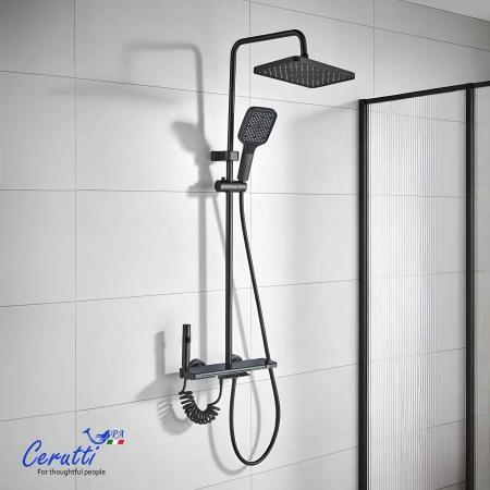 Душевая стойка Ceruttispa TORE цвет графит