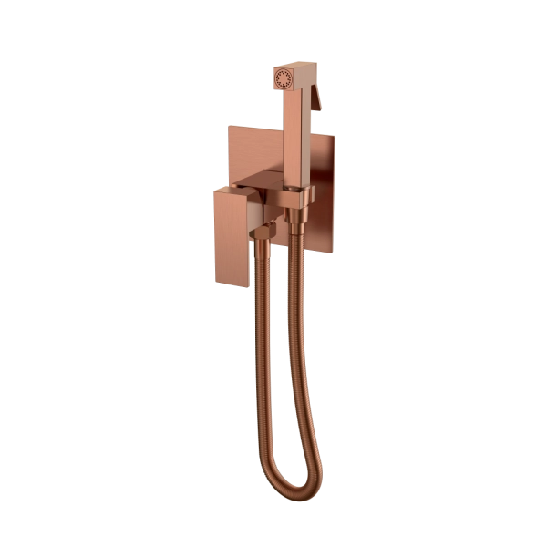 Смеситель гигиенический Boheme Qubic Copper Brushed 477-CB