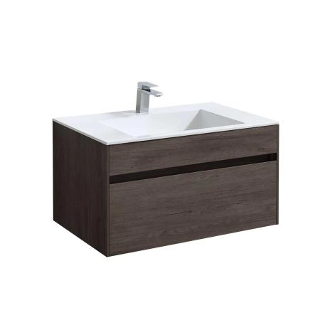 Тумба под раковину Vincea Chiara 800 подвесная, 1 выкатной ящик soft-close, R.Oak