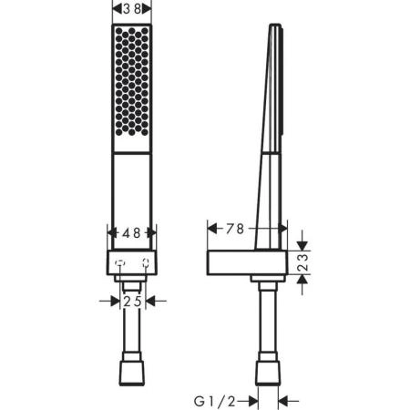 Hansgrohe 26856000 Rainfinity Душевой набор ?130 мм, 1 режим, шланг 1650 мм, хром