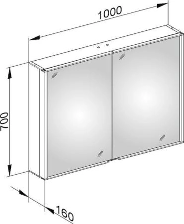 Зеркальный шкаф Keuco Royal Match 1000 x 700 x 160 mm 12803171301
