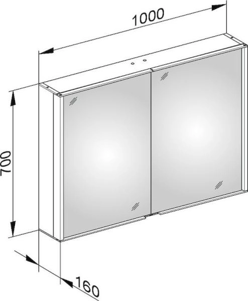 Зеркальный шкаф Keuco Royal Match 1000 x 700 x 160 mm 12803171301