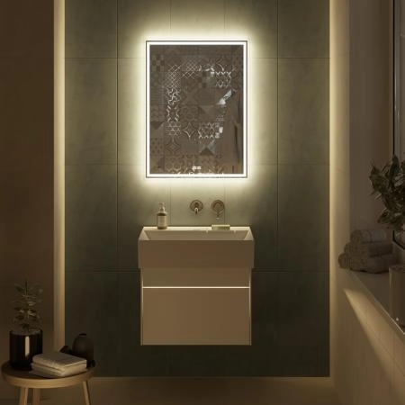 Зеркало Kerama Marazzi TECNO ТЕКНО TE.mi.60 c LED 60 с подсветкой, с функцией антизапотевание, белое глянцевое